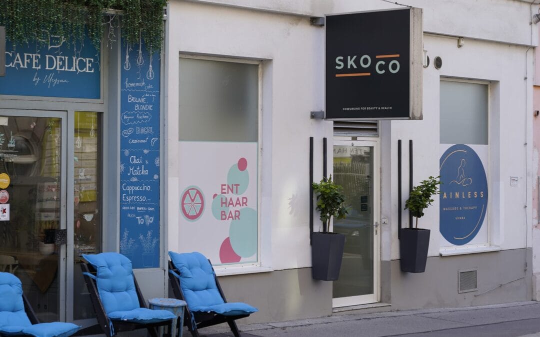 Außenansicht EntHaarBar Studio für Sugaring, Waxing und Laser in Wien 1080, Skodagasse 23